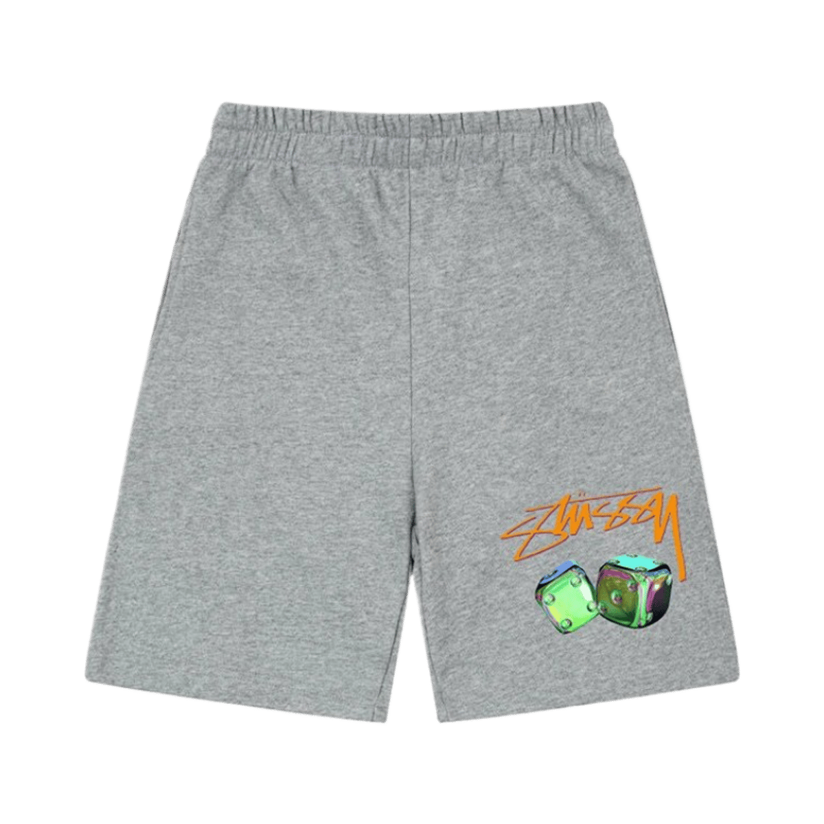 Stussy Logo Print Casual Sweat Shorts Men Women Streetwear Grey Black — image 2