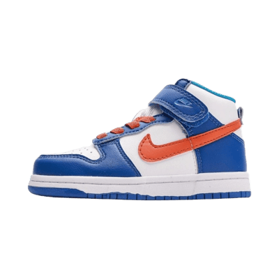 Nike Dunk High Top Sneakers Blue White Orange