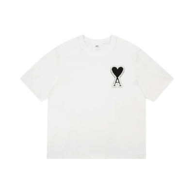 Ami Paris SS21 Heart Logo Embroidered T-Shirt