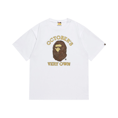 Bape A Bathing Ape October's Very Own OVO White Graphic Tee Shirt