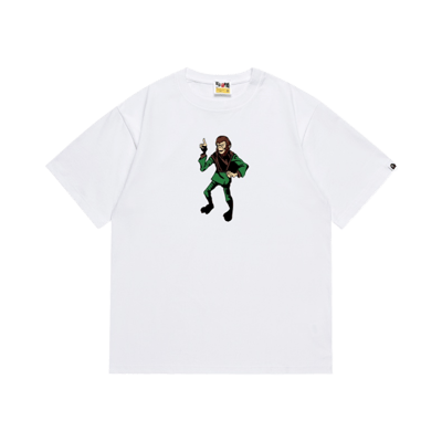 Bape A Bathing Ape October's Very Own OVO White Graphic Tee Shirt