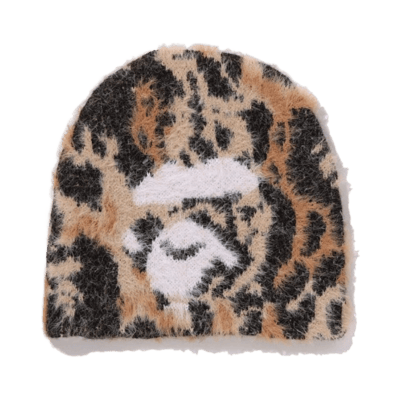 Bape Ape Head Logo Fuzzy Knit Beanie Hat Tie-Dye Camo Winter Warm Unisex