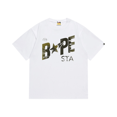 Bape Bape Sta Camo Logo Tee White