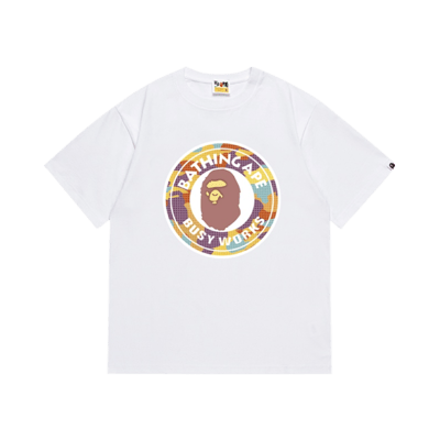Bape Bape Sta Camo Logo Tee White