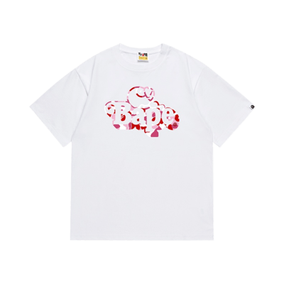 Bape Bape Sta Camo Logo Tee White