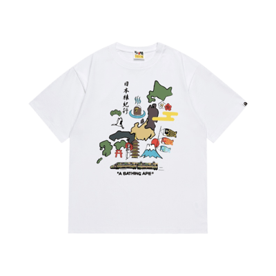 Bape Bape Sta Camo Logo Tee White