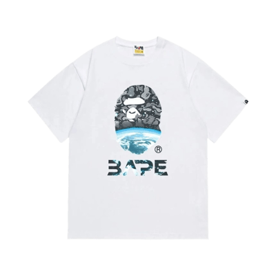 Bape By Bathing Ape White Graphic T-Shirt