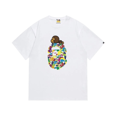 Bape By Bathing Ape White Graphic T-Shirt