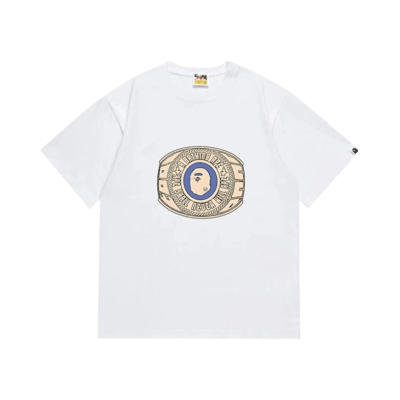 Bape By Bathing Ape White Graphic T-Shirt