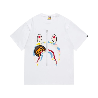 Bape By Bathing Ape White Graphic T-Shirt