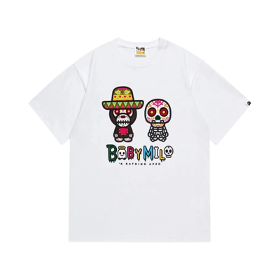 Bape By Bathing Ape White Graphic T-Shirt