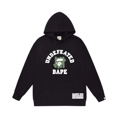 Bape Undefeated Collaboration Pullover Hoodie Black