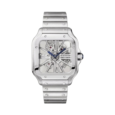 Cartier Santos de Cartier Skeleton Dial Automatic Mechanical Watch