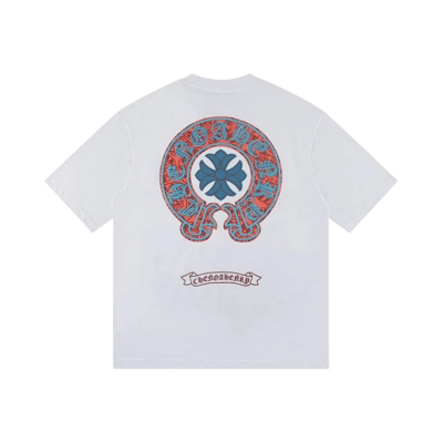 Chrome Hearts Cross Print Short Sleeve T-Shirt Men Women Gothic Streetwear Tee