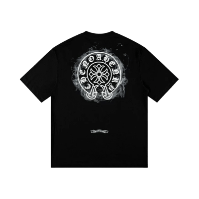 Chrome Hearts Cross Print Short Sleeve T-Shirt Men Women Gothic Streetwear Tee