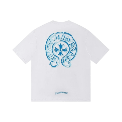 Chrome Hearts Cross Print Short Sleeve T-Shirt Men Women Gothic Streetwear Tee