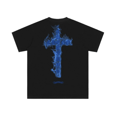 Chrome Hearts Cross Print Short Sleeve T-Shirt Men Women Gothic Streetwear Tee
