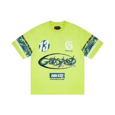 Godspeed Racing Team T Shirt Lime Green