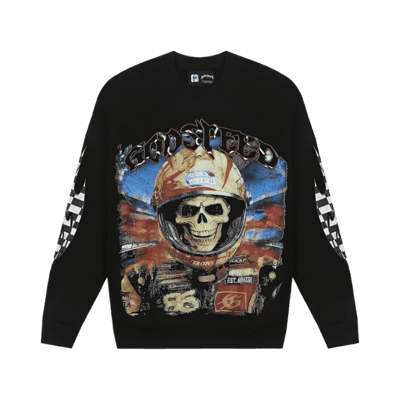 Godspeed Sweatshirt Black Graphic Print Long Sleeve Crewneck Streetwear Fashion