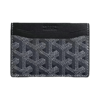 Goyard Classic Monogram Leather Card Holder Wallet with Gift Box
