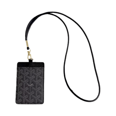 Goyard Monogram Canvas ID Card Holder with Lanyard Neck Strap