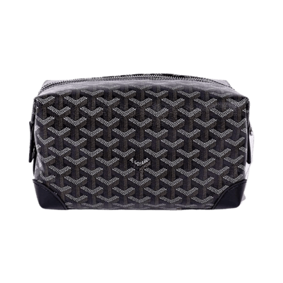 Goyard Signature Monogram Print Toiletry Bag Cosmetic Case Unisex Zippered Storage Pouch