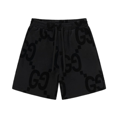 Gucci Double G Logo Monogram Track Shorts Men's Casual Drawstring Sportswear