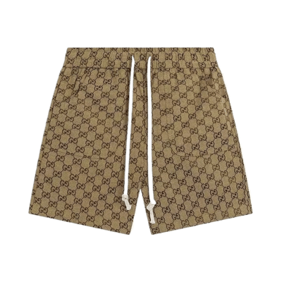 Gucci Double G Logo Monogram Track Shorts Men's Casual Drawstring Sportswear