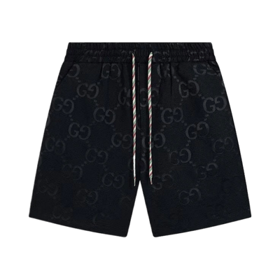 Gucci Double G Logo Monogram Track Shorts Men's Casual Drawstring Sportswear