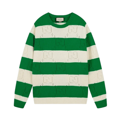 Gucci GG Monogram Wool Zip-Up Knit Cardigan Sweater