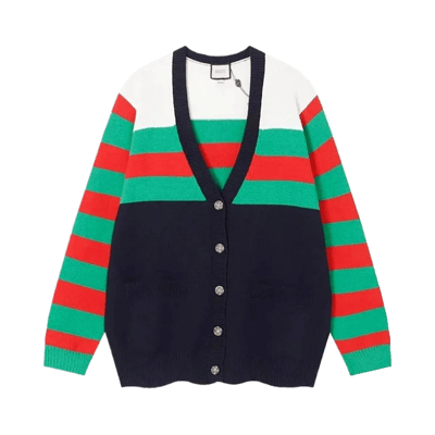 Gucci GG Monogram Wool Zip-Up Knit Cardigan Sweater