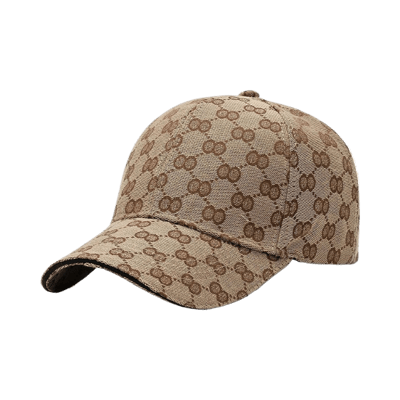 Gucci Monogram Canvas Baseball Cap Unisex Adjustable Hard Top Sun Hat