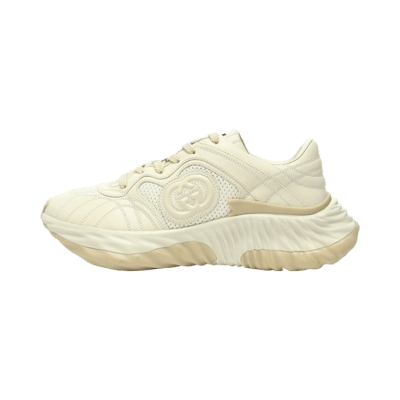 Gucci Rhyton Ripple Low Sneaker White Leather