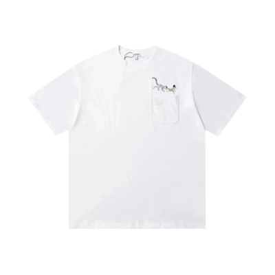 Loewe Embroidered Logo Short Sleeve T-Shirt