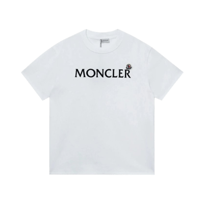Moncler Logo Circle Print T Shirt Black