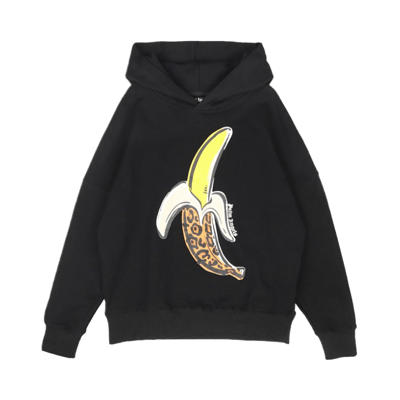 Palm Angels Banana Print Pullover Hoodie Black