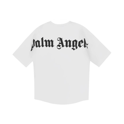 Palm Angels Men's Gothic Logo Back Print Short Sleeve T-Shirt