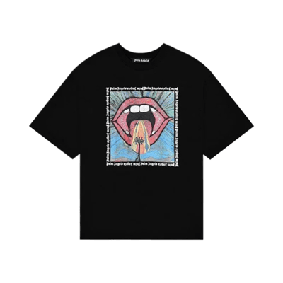 Palm Angels Teddy Bear Print Short Sleeve T-Shirt