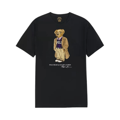 Ralph Lauren Polo Bear Graphic T-Shirt Black Men's Short Sleeve Tee
