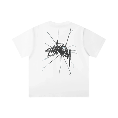 Stussy Football Jersey T Shirt White Mesh Graphic Tee