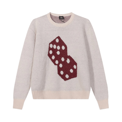 Stussy Men's Crewneck Sweater with Bold Graphic Print