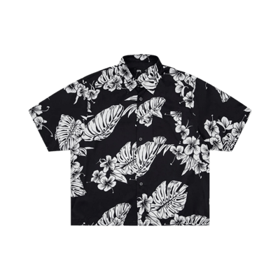 Stussy Men's Short Sleeve Button-Down Shirt - Tie Print & Floral Pattern Collection