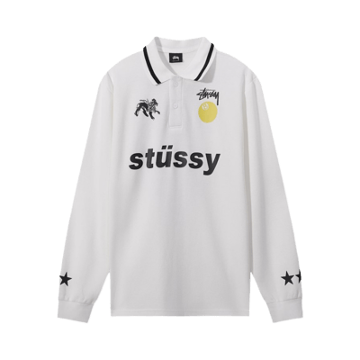 Stussy World Tour Long Sleeve Polo Shirt
