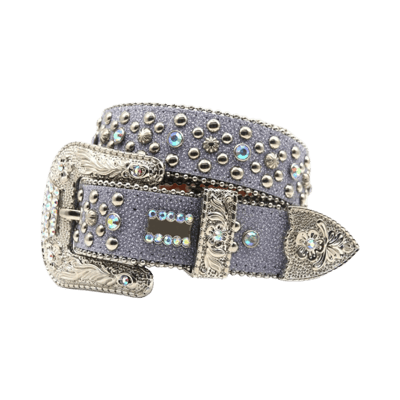 Supreme Rhinestone Floral Print Pin Buckle Belt