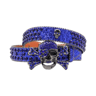 Supreme Rhinestone Floral Print Pin Buckle Belt