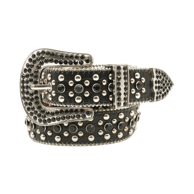Supreme Rhinestone Floral Print Pin Buckle Belt