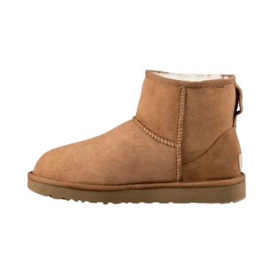 UGG Classic Mini Platform Boots & Slides - Chestnut Suede with Shearling Lining