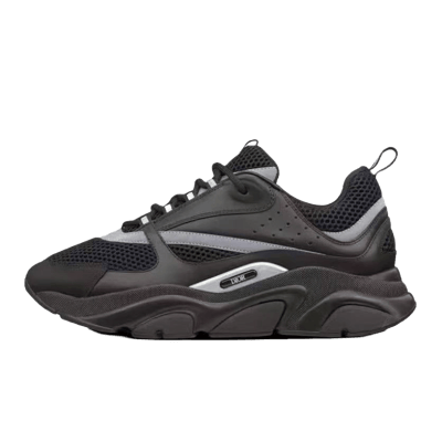 Dior B22 Low Black Reflective Silver